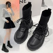 【秋冬新品】 韓国ファッション レディース ショートブーツ  厚底    合わせやすい