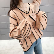 秋冬ニット レディース セーター トップス  オフィスカジュアル　ゆったりニットセーター