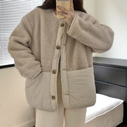 INS 秋冬新作 ins超人気 韓国系  韓国ファッション ラムスキン   防寒 中綿コート