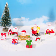 クリスマス飾りミニツリー ミニチュア マイクロ サンタさん トナカイ 雪だるま 卓上置物 ガーデン飾り