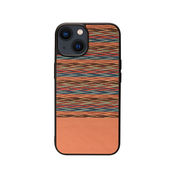 Man & Wood 天然木ケース for iPhone 14 Browny Check