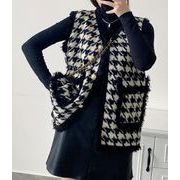 秋冬  ニットセーター 韓国風 カーディガン ファッショントップス  ベストコート 長袖 レディース  2色