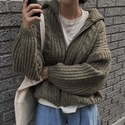 【2022秋服】韓国風レディース服  カーディガン　厚手ニット　コート　セーター