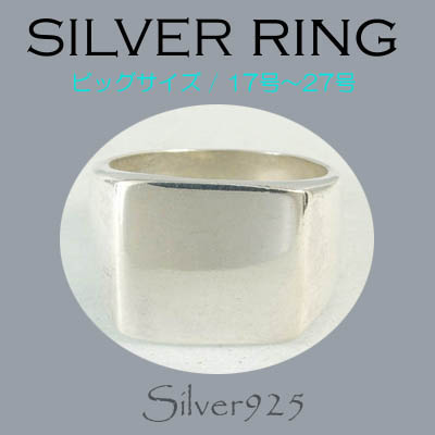 ビッグサイズ / 1089-810 ◆ Silver925 シルバー リング 印台（角）