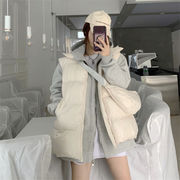 2022冬INS★ファッション　人気が集まる　袖無しベスト　3色　防寒 中綿ダウンコート バッグ付き