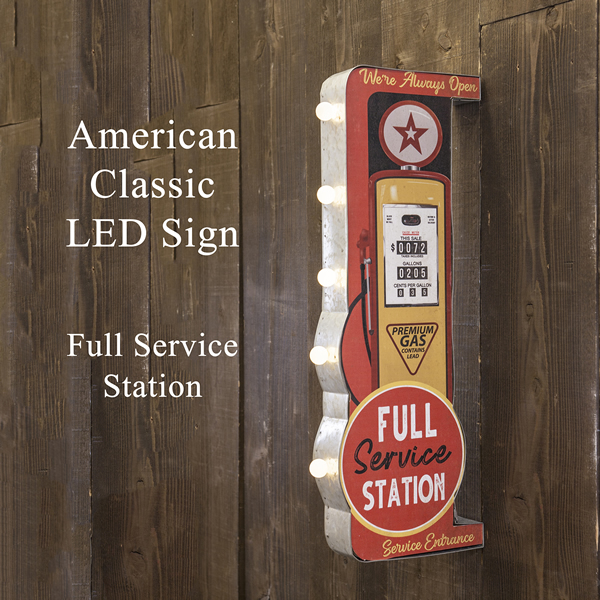 American Classic LED Sign アメリカンクラシック【Full Service Station】