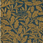 グリーティングカード クリスマス ウィリアム・モリス「ドングリ」 メッセージカード