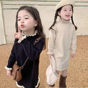【2022冬新作】韓国風子供服 ベビー服 キッズ 女の子 かわいい ニット ワンピース　