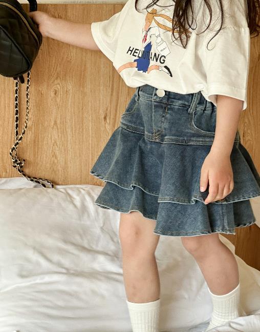 INS 2023春夏人気   韓国風子供服  スカート女の子 キッズ ベビー服   デニムスカート