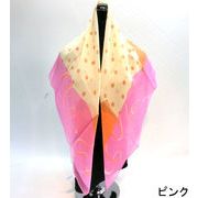 【スカーフ】【日本製】シルクシフォンカラードット柄日本製大判スカーフ