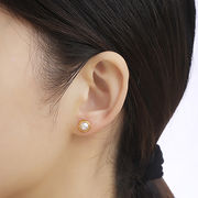 316L ピアス earrings ステンレス サージカルステンレス Stainless steel 18金 パール ◆メール便対応可◆