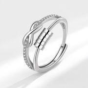 リング　指輪  ins デザイン 調節　銅製 s925シルバー represents infinite love
