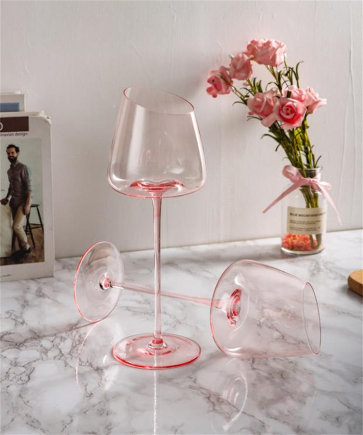 お時間限定SALE 激安セール ガラスグラス ハイフットグラス 斜口 フラミンゴ ワイングラス