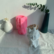 石鹸ローソク アロマキャンドル レジン枠シリコンモールド バレンタイン 幾何学型 少女 植木鉢 瓶 置物