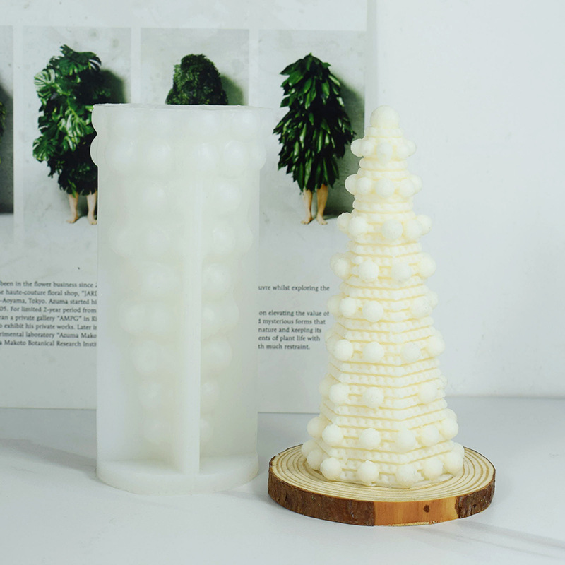 人気 石鹸ローソク アロマキャンドル バスボール素材 レジン枠シリコンモールド 幾何学型 タワー 蝋燭