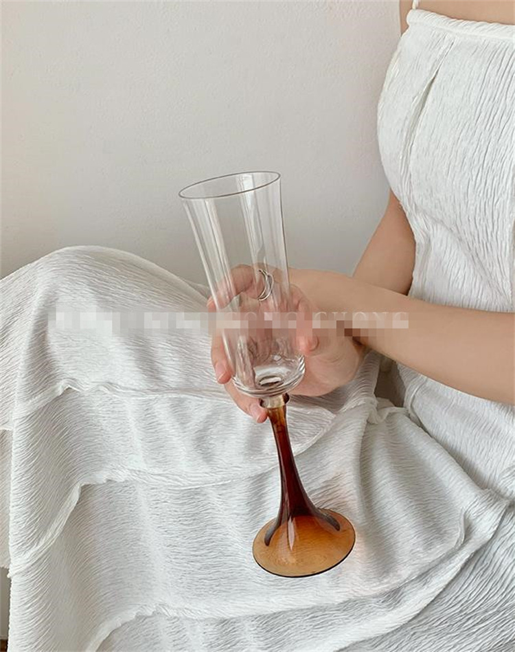 甘いグラス ワイングラス 大人気 デザインセンス レトロ ハイフット シャンペン グラス