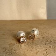 パールクリスタルピアス｜2way
