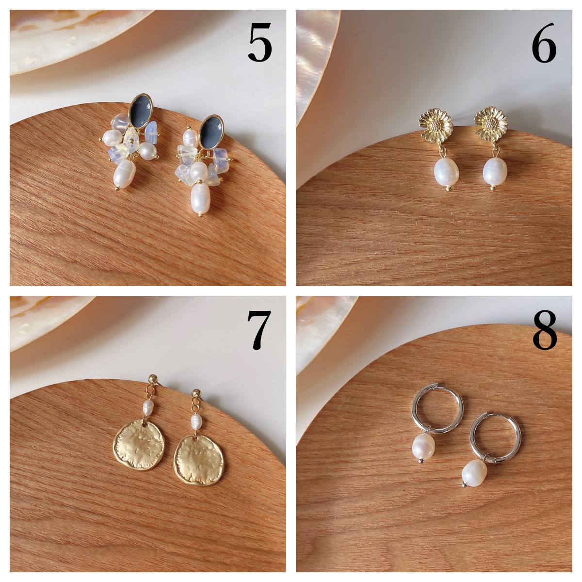 淡水パールピアス アクセサリー 春夏 手作り デザイン シルバー