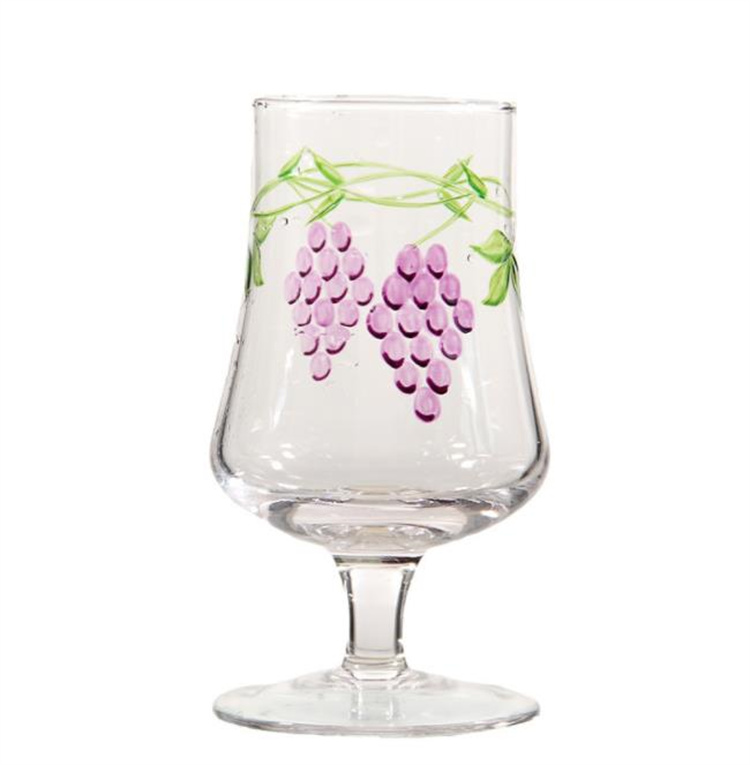 今が絶対買い流行 グラス ワイングラス ギャザリング ハイフットグラス ハンドペイント レトロ