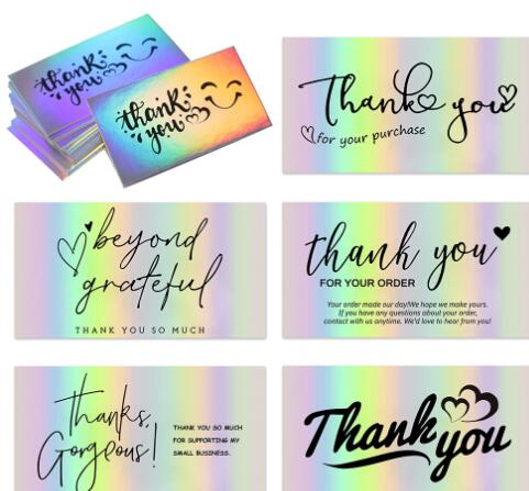 新入荷★THankyou カード★メッセージ カード ★ギフト包装感謝カード★50枚入り/バック