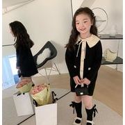 2023 韓国風子供服 子供服 ワンピース 春秋 トップスカーディガン ニットセーターキッズ服 長袖