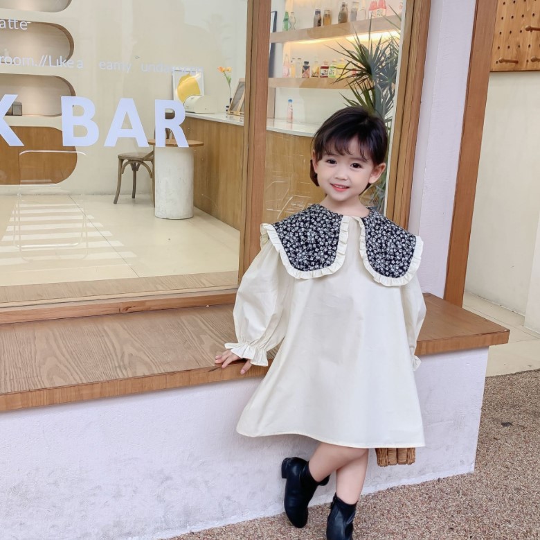 2022【春夏新作】韓国風子供服 可愛い 女の子 ワンピース 小さい花柄 ベビー服