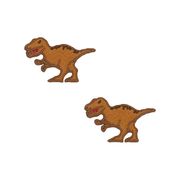 【ワッペン】ミニワッペン 2枚セット ティラノサウルス 恐竜