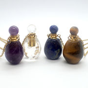 【天然石 Gタイプ 香水瓶 ネックレス】香水 フレグランス パフューム ボトル アクセサリー
