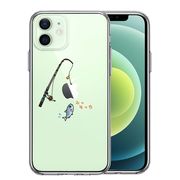 iPhone12 側面ソフト 背面ハード ハイブリッド クリア ケース 魚釣り 釣り竿