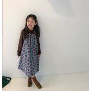 2023春夏 韓国風子供服 キッズ ワンピース ベビー服 トップス 花柄 女の子 キャミソールスカート