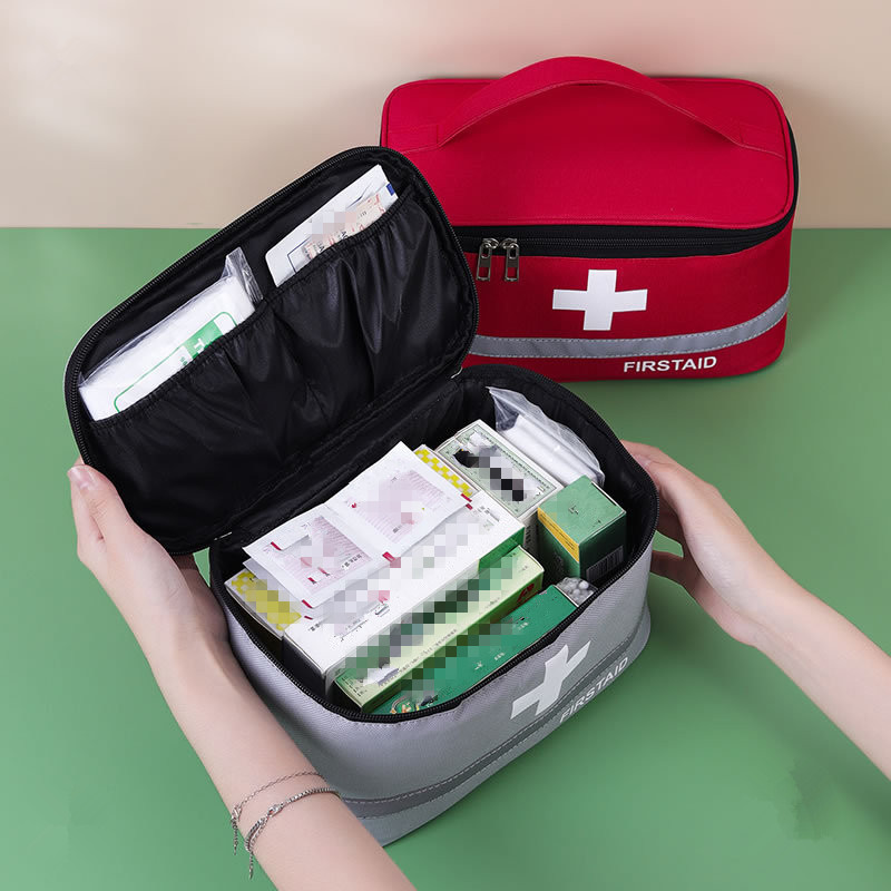 メディカル ファーストエイド ポーチ 多機能 小物入れ 応急処理バッグ 救急用 医薬品 安全対策 手提げ