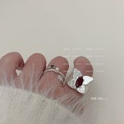 指輪　リング　アクセサリー　韓国ファッション　デザイン　蝶々　金属