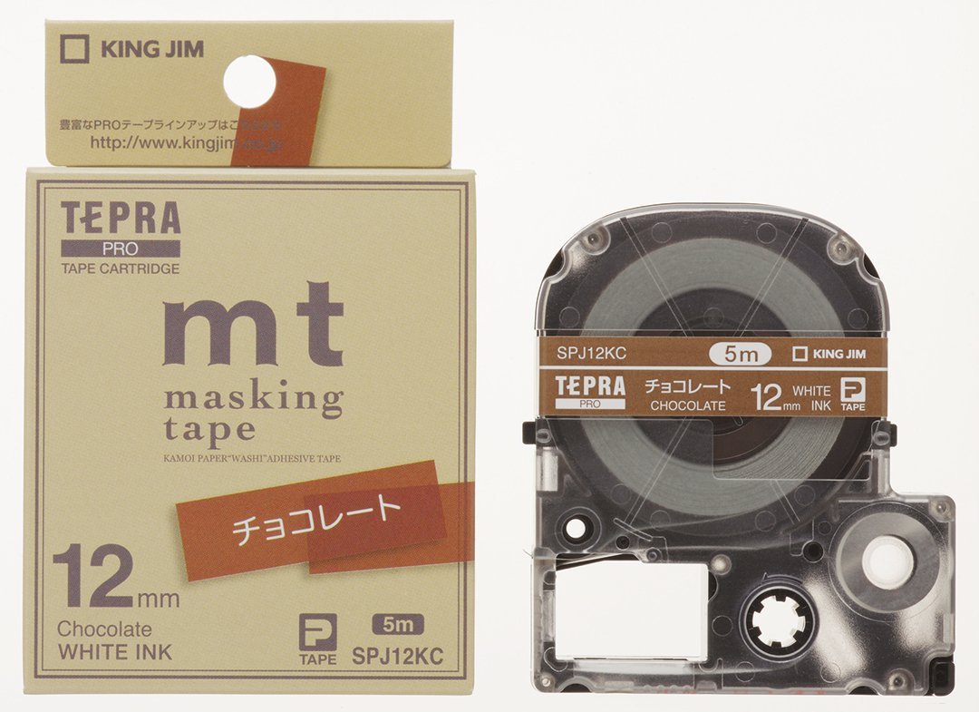 キングジム テプラ PROテープ マスキング チョコレート SPJ12KC