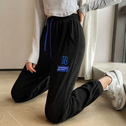 スポーツパンツ女性ゆったり小柄カジュアルパンツ2023薄手刺繍パンツ新作パンツ