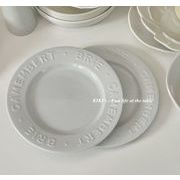 お皿   撮影用    ins   朝食皿   浮彫   陶器皿   デザート皿   食器   写真道具