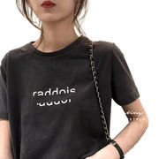 半袖Tシャツ女性夏の韓国2023新作アルファベットゆったり大判トップス婦人服学生Tシャツ