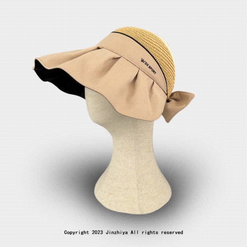 麦わら帽子　帽子　サンバイザー　UVカット　日焼け防止　レディース　紫外線対策