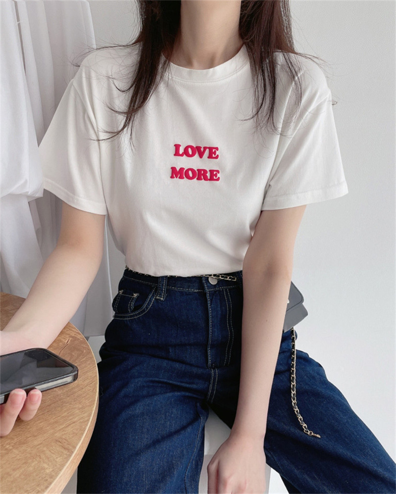 2023春INS新作★ins超人気 韓国系 デザイン性抜群 ラウンドネック  Tシャツ