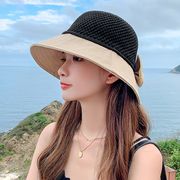 春と夏の屋外の太陽の帽子カバーフェイス韓国のビーチハット