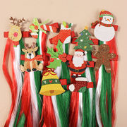 クリスマス  韓国風  髪飾り  ヘアゴム  カチューシャ  ウイッグ編むお下げ   ヘアアクセサリー  13色