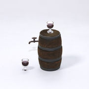 ins  新作  模型  モデル   ミニチュア   インテリア置物    デコレーション  樽+蛇口+グラス2個  3色