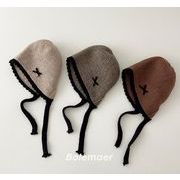 秋冬新作 韓国風  子供帽子 子供用  キャップ ニット帽       ハット  保温3色