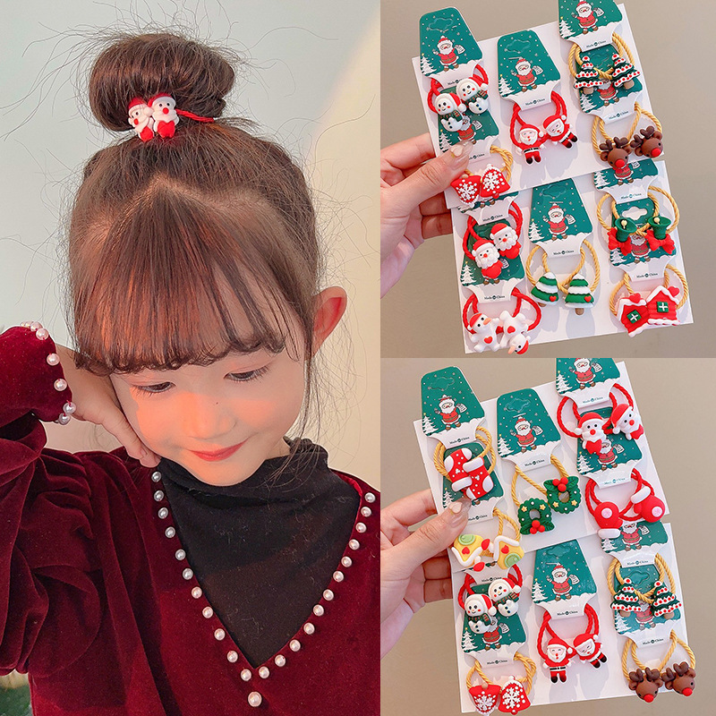 ins人気  クリスマス  韓国風   ヘアゴム ベビー  子供用 髪飾り  ヘアピン キッズ  ヘアアクセサリー