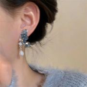 イメージ通りでした 蝶 真珠 ピアス 銀針 ギャザリング 気質 洗練された 大人気 耳飾り エレガント