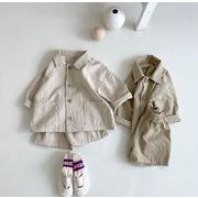 2024 夏 韓国風子供服 ベビー服   シャツ+ ショートパンツ   セットアップ  2色