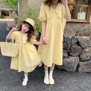 2023夏人気   韓国風子供服    親子服     キッズ   ベビー服    トップス     ワンピース     女の子