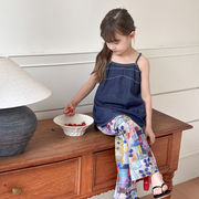 2024夏新作   韓国風子供服   キッズ服    トップス    可愛い   キャミソール   タンクトップ