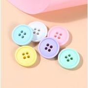 2023 新作  DIYパーツ-デコパーツ  貼り付けパーツ ボタン DIY素材 ヘアアクセサリーパーツ 6色