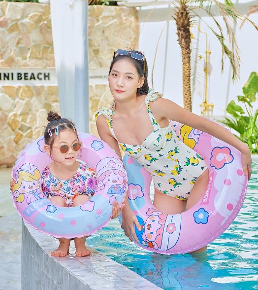 INS ハワイ 夏人気 韓国風 浮き輪  子供用 プール用品 水遊び    キッズ 親子 大人用 砂浜 水泳