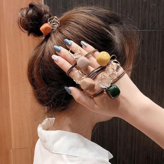 新作 韓国風  髪飾り   レディース  ヘアアクセサリー  ヘアゴム  ファッション   5色